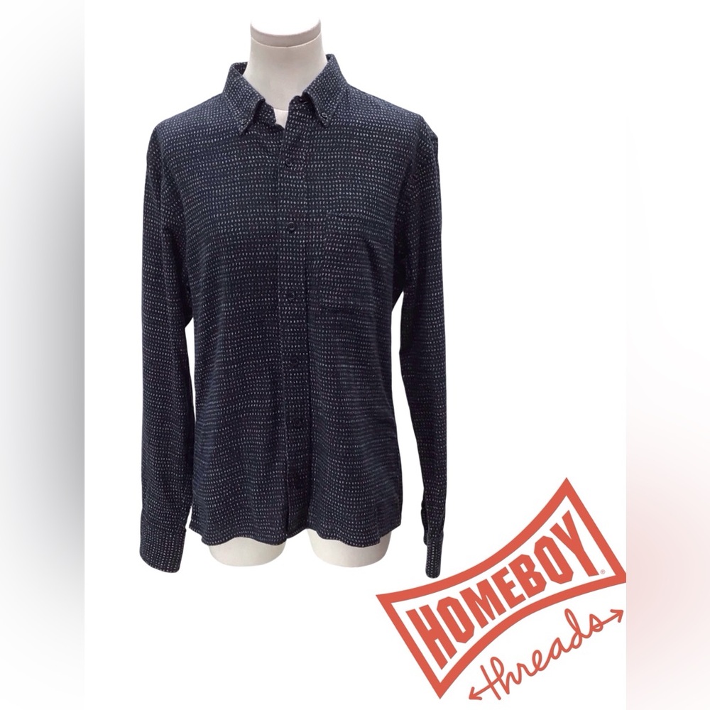 Club‎ Monaco Black Textured Casual Shirt